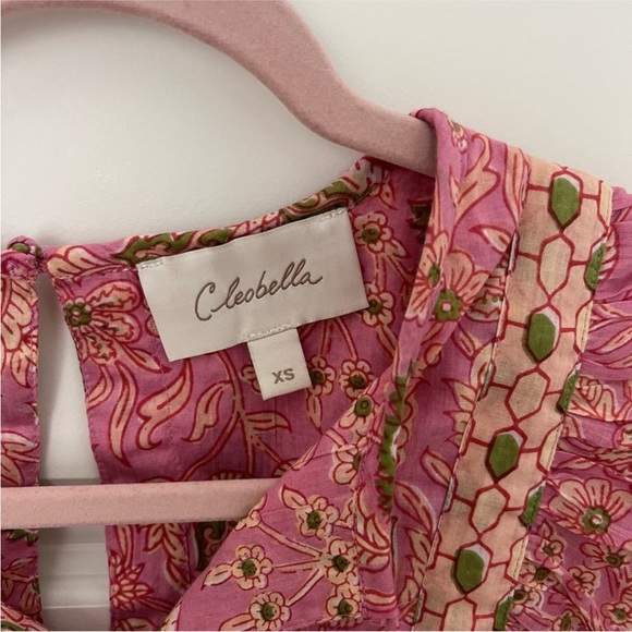 Cleobella Pink and Green Boho Top - Picture 2 of 5